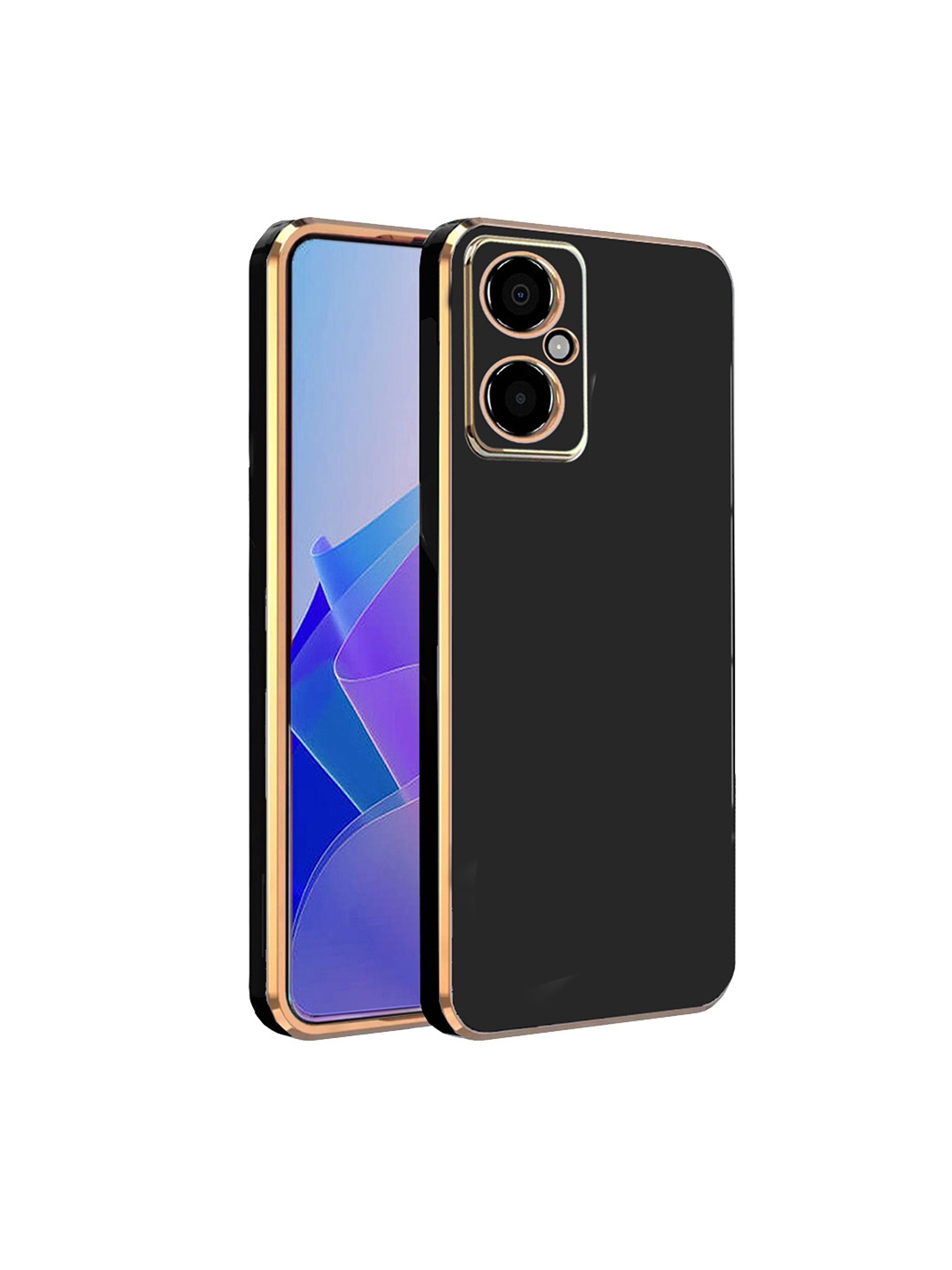 

Karwan Electroplated Poco M4 Phone Back Case, Black