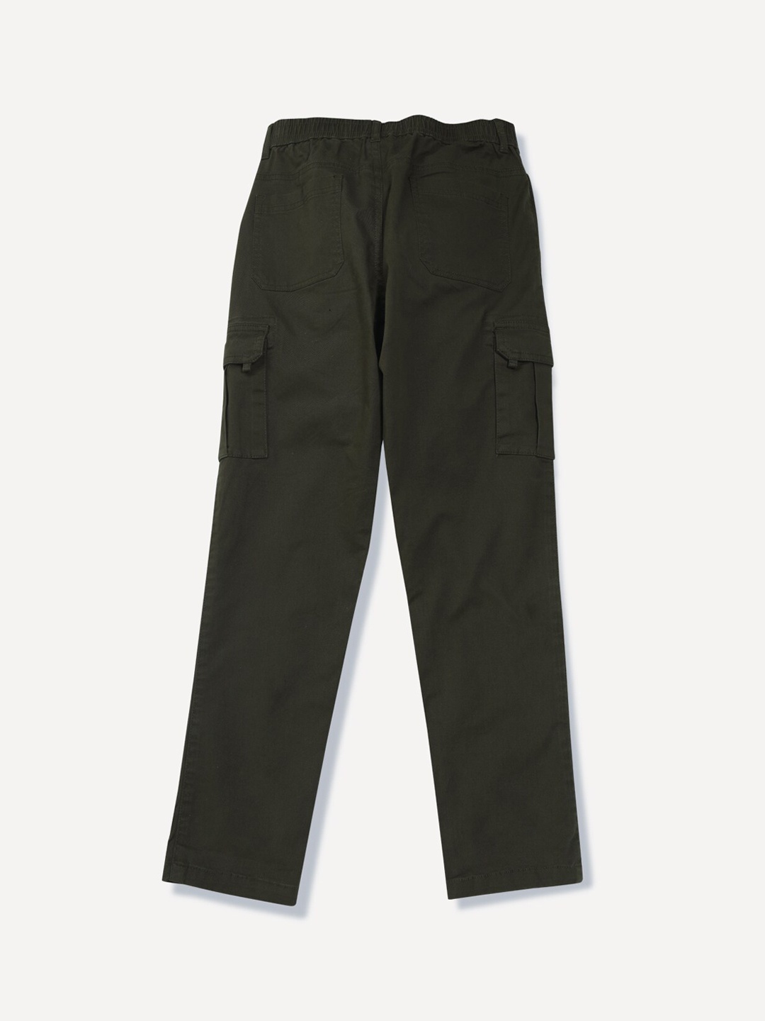 

Gini and Jony Boys Mid-Rise Cargo Trousers, Olive