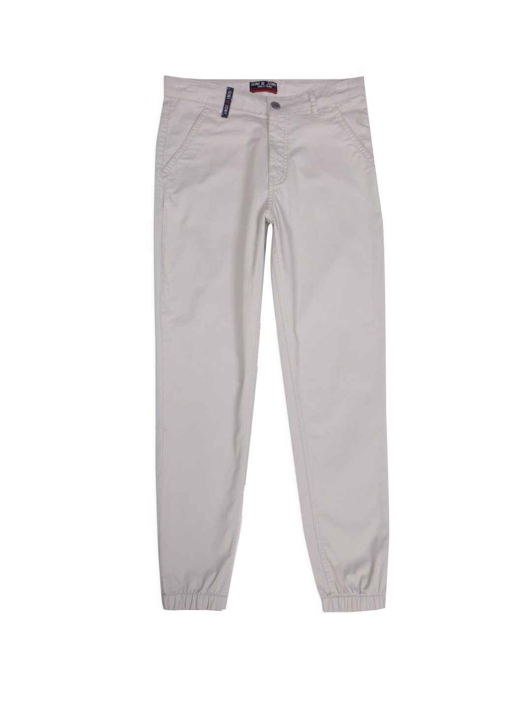 

Gini and Jony Boys Mid-Rise Cotton Joggers, Grey