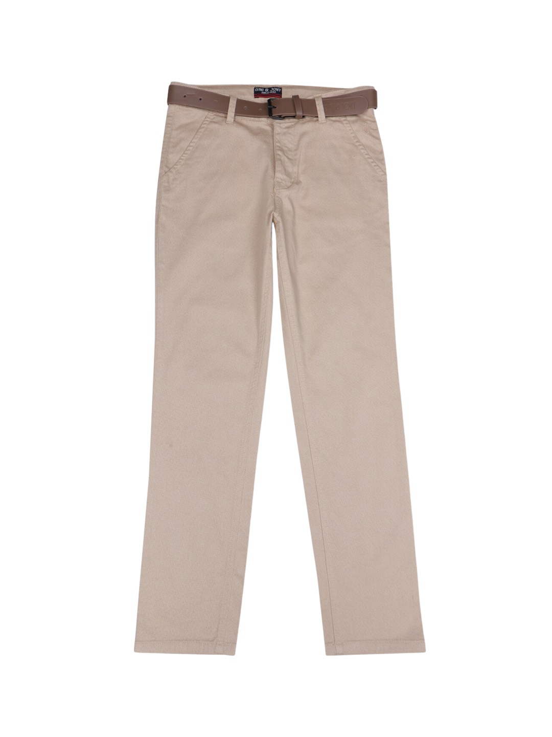 

Gini and Jony Boys Mid-Rise Cotton Chinos, Beige