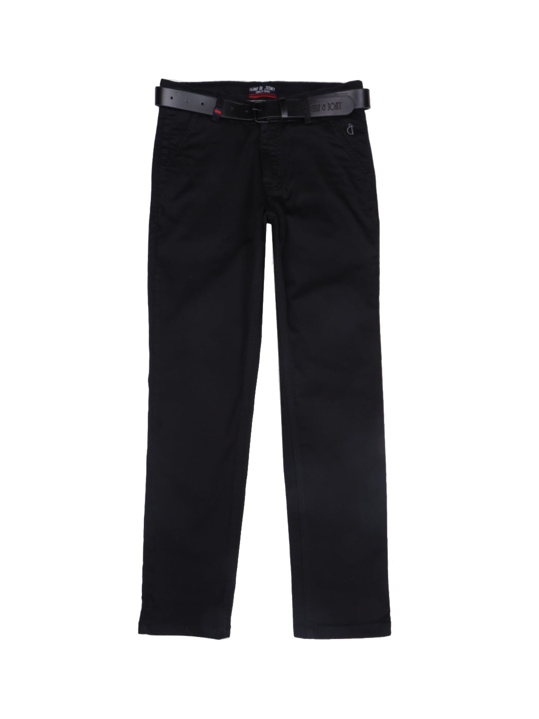 

Gini and Jony Boys Mid-Rise Cotton Trousers, Black