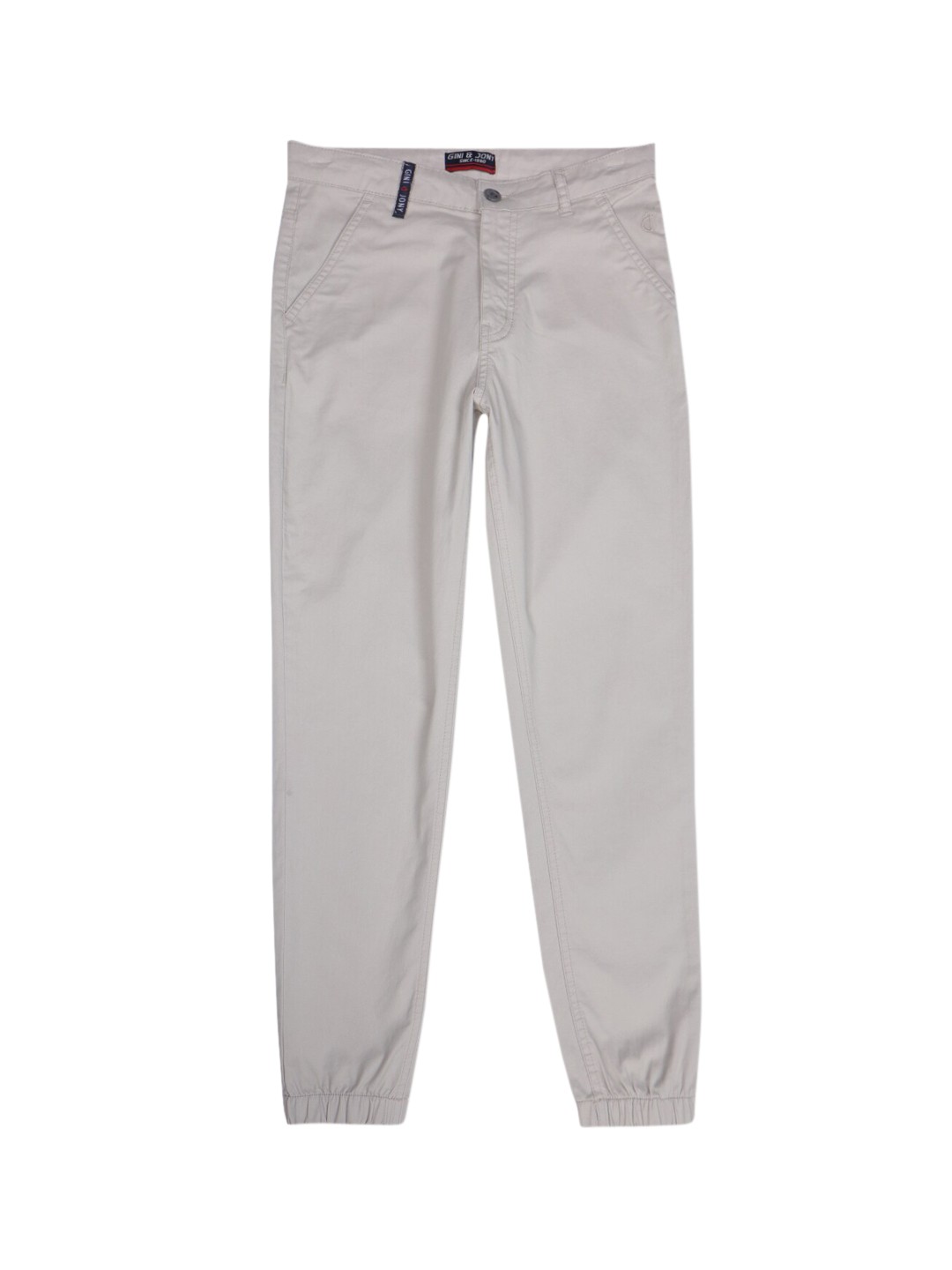 

Gini and Jony Boys Mid-Rise Cotton Joggers, Grey