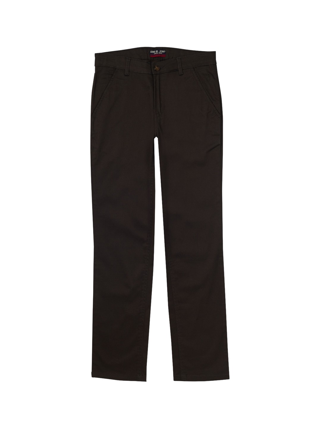 

Gini and Jony Boys Cotton Regular Trousers, Brown