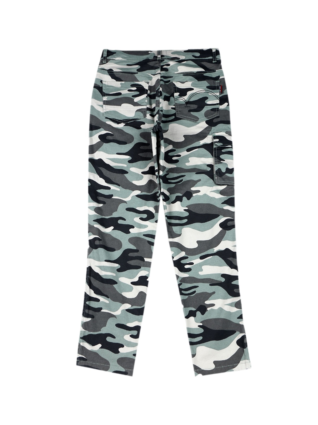 

Gini and Jony Boys Camouflage Printed Mid-Rise Corron Cargos Trousers, Black