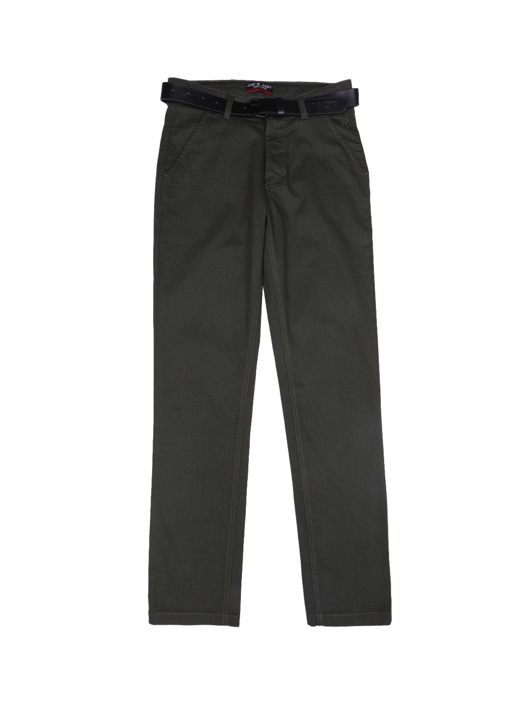 

Gini and Jony Infants Boys Cotton Regular Trousers, Olive