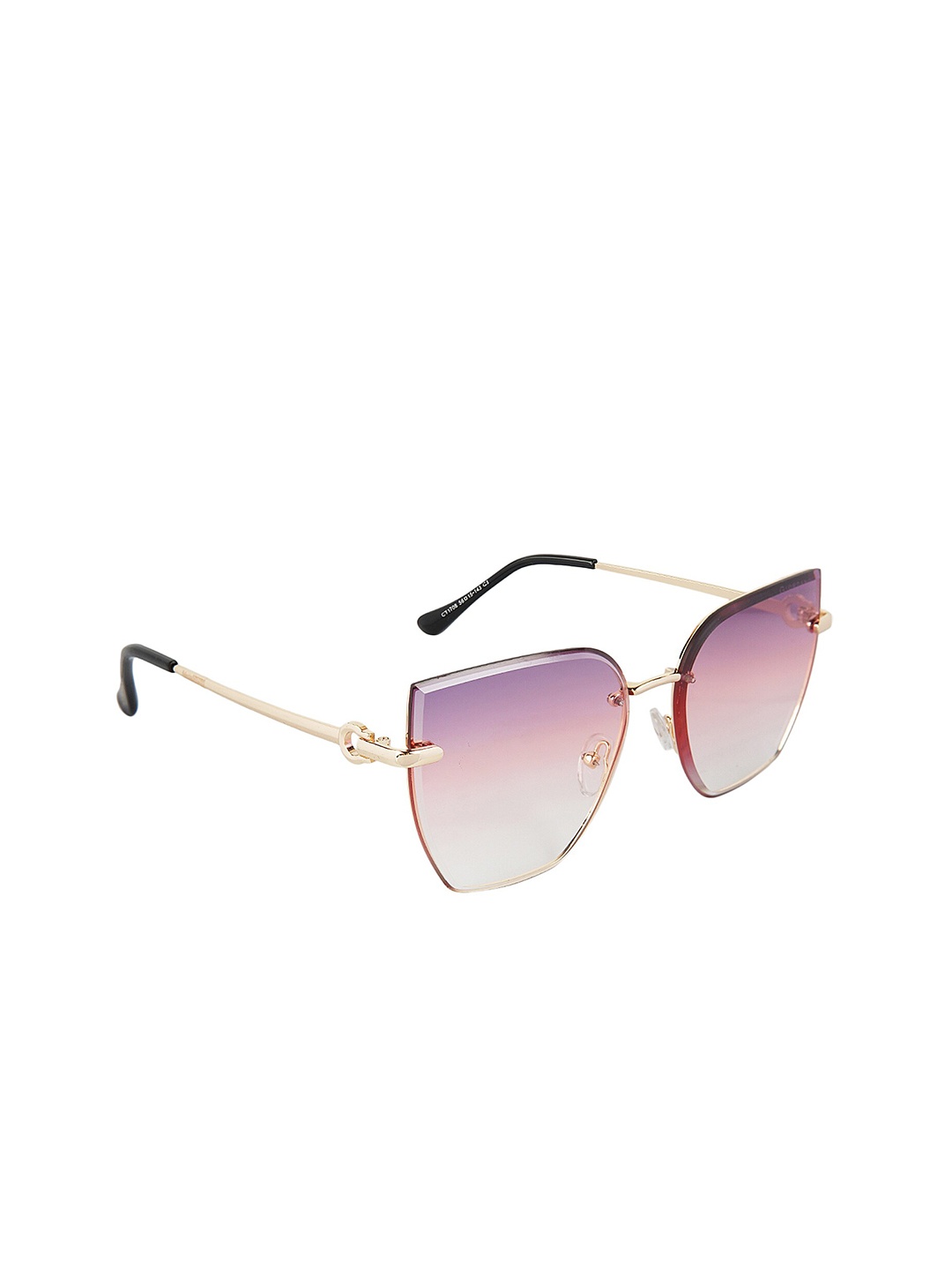 

GIORDANO Women Purple Lens & Gold-Toned Cateye Sunglasses with Polarised Lens