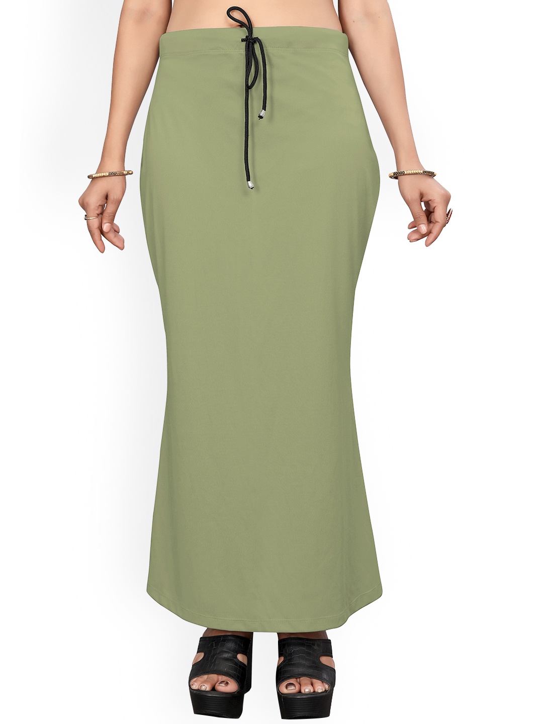 

ASPORA Breathable Mid-Rise Saree Shapewear, Green