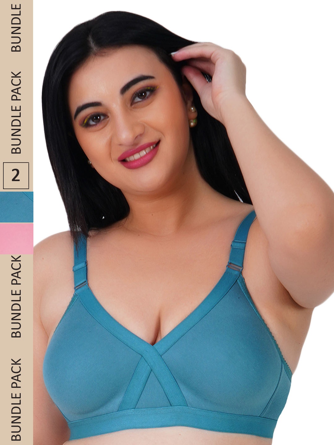 

LADYLAND Pack Of 2 Assorted Full Coverage All Day Comfort T-shirt Bra