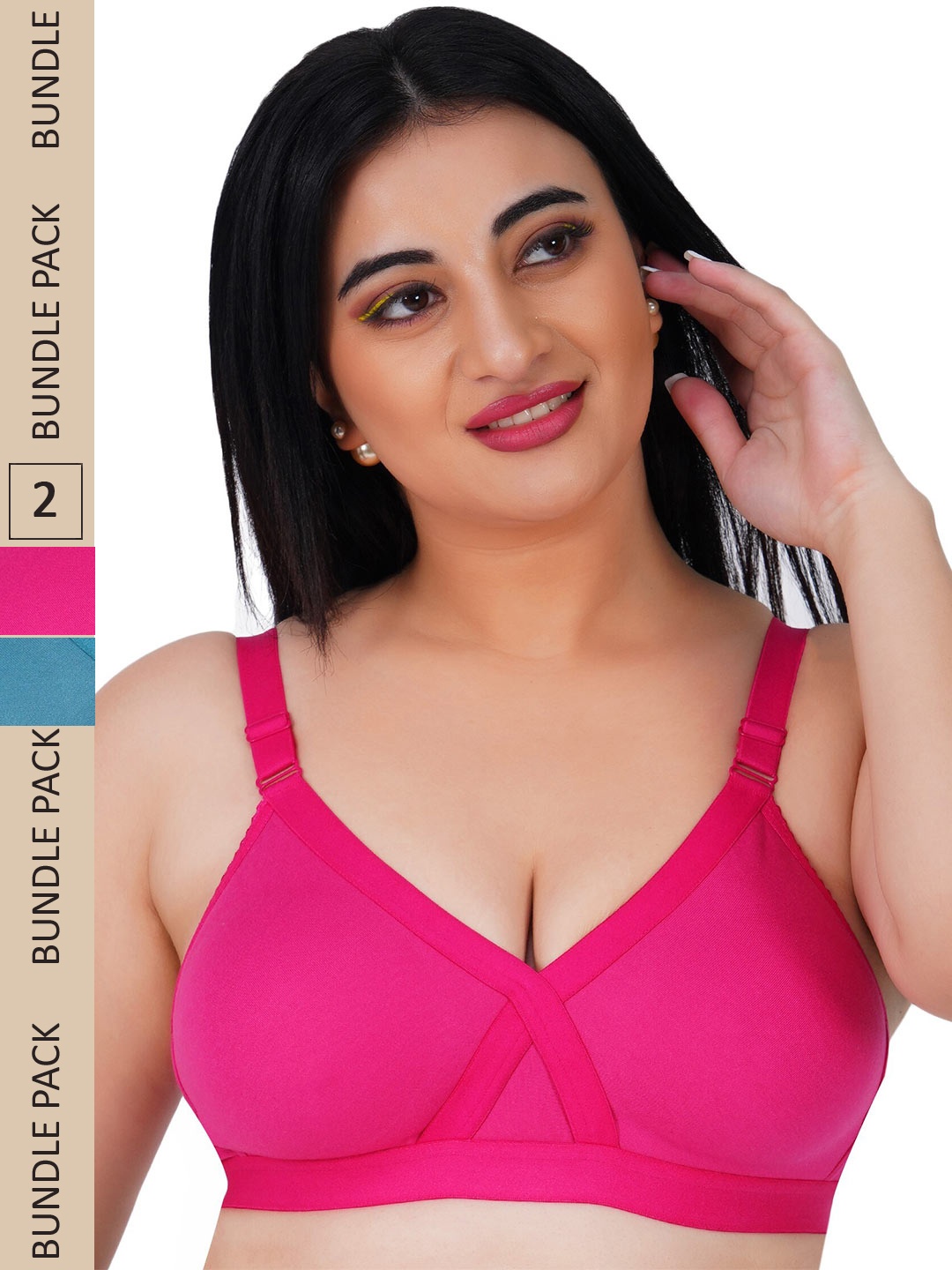 LADYLAND Pack Of 2 Assorted Full Coverage All Day Comfort T-shirt Bra