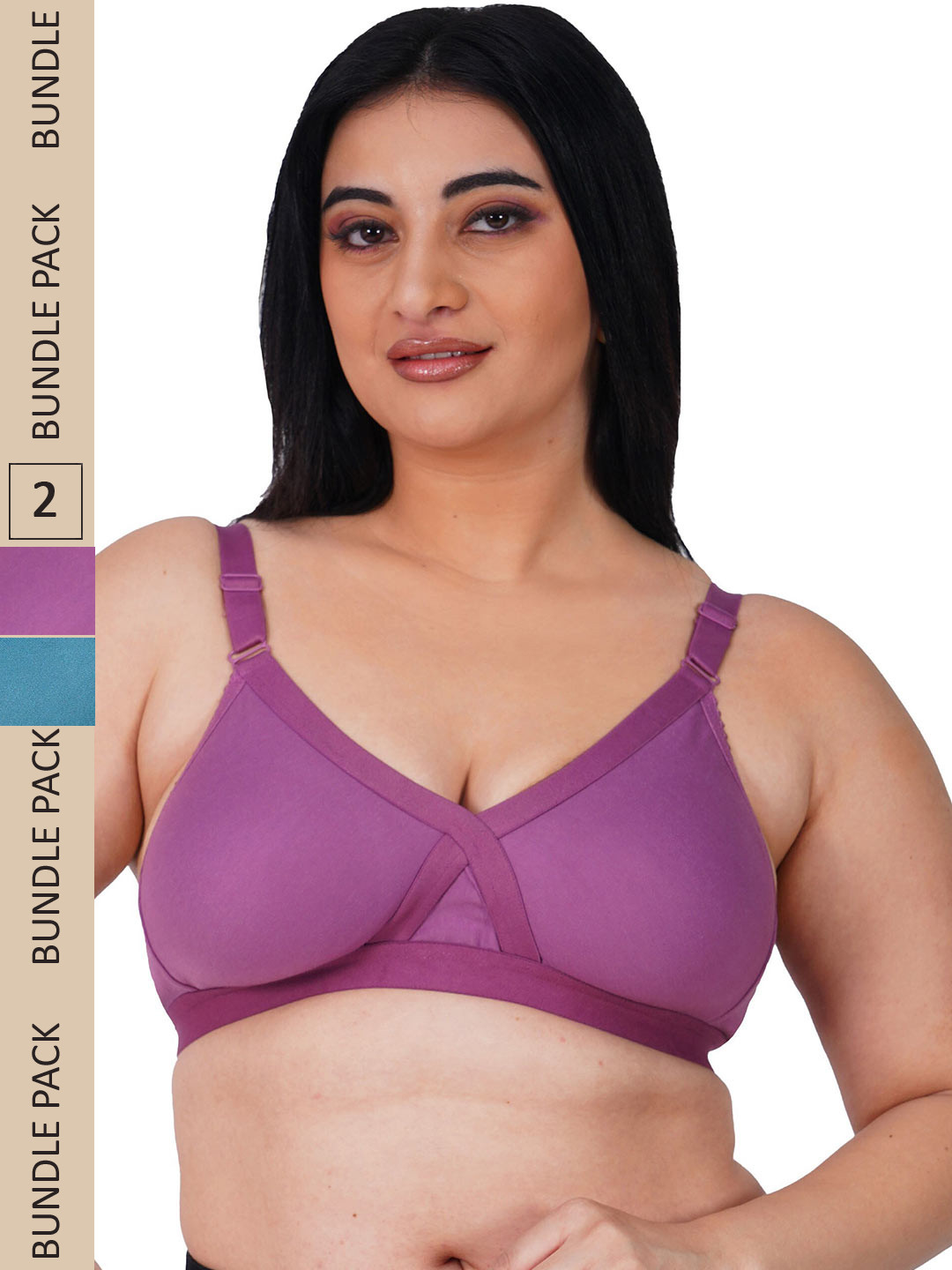 

LADYLAND Pack Of 2 Assorted Full Coverage All Day Comfort T-shirt Bra