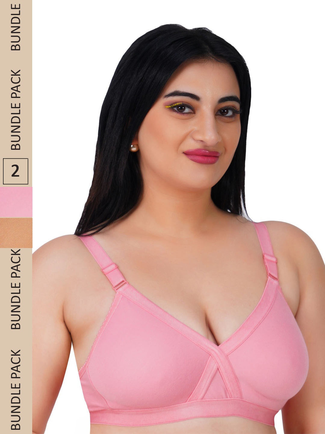 

LADYLAND Pack Of 2 Assorted Full Coverage All Day Comfort T-shirt Bra