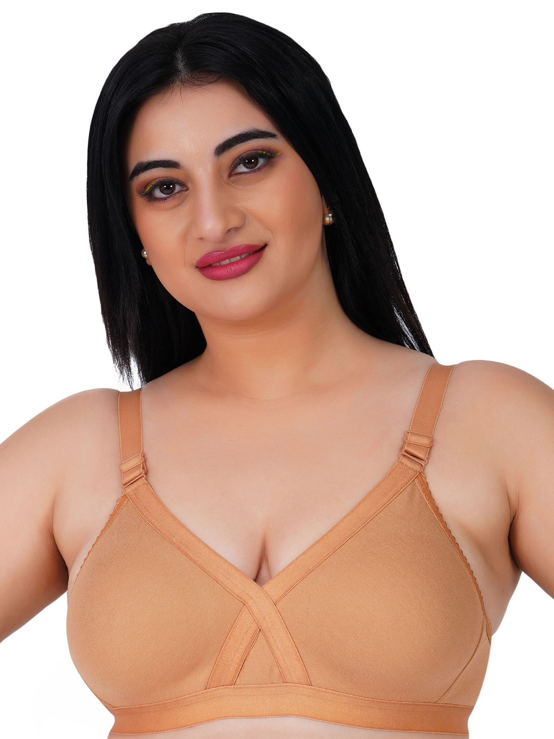 

LADYLAND Non Padded Cotton All Day Comfort Non-Wired T-shirt Bra, Beige