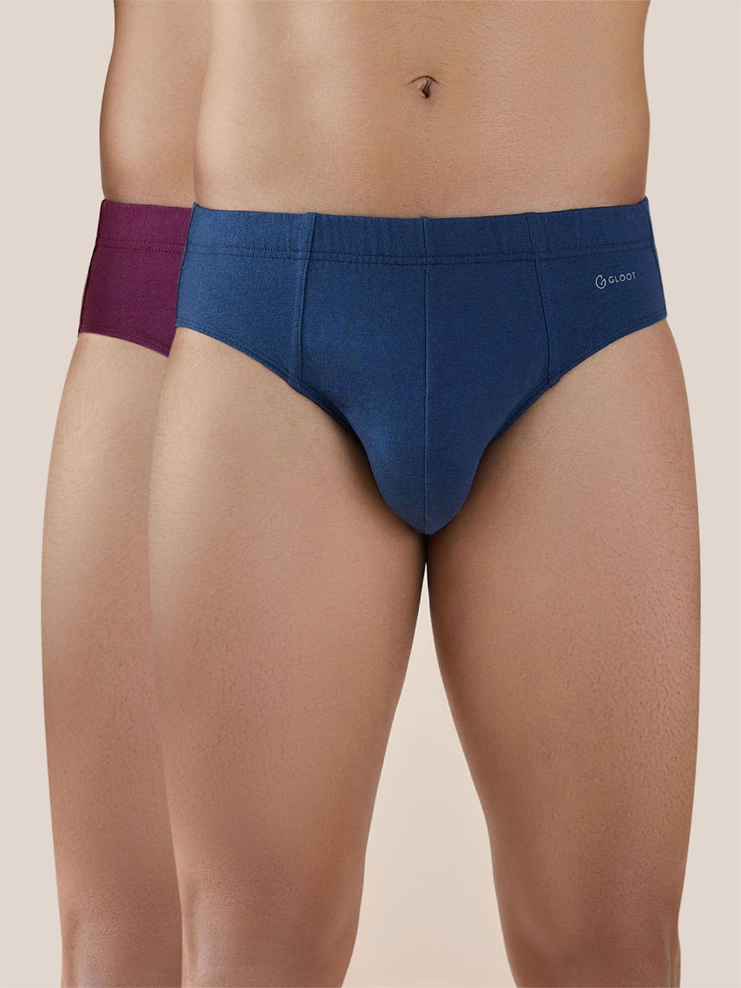 

Gloot Men Pack Of 2 Anti-Odour Briefs, Navy blue
