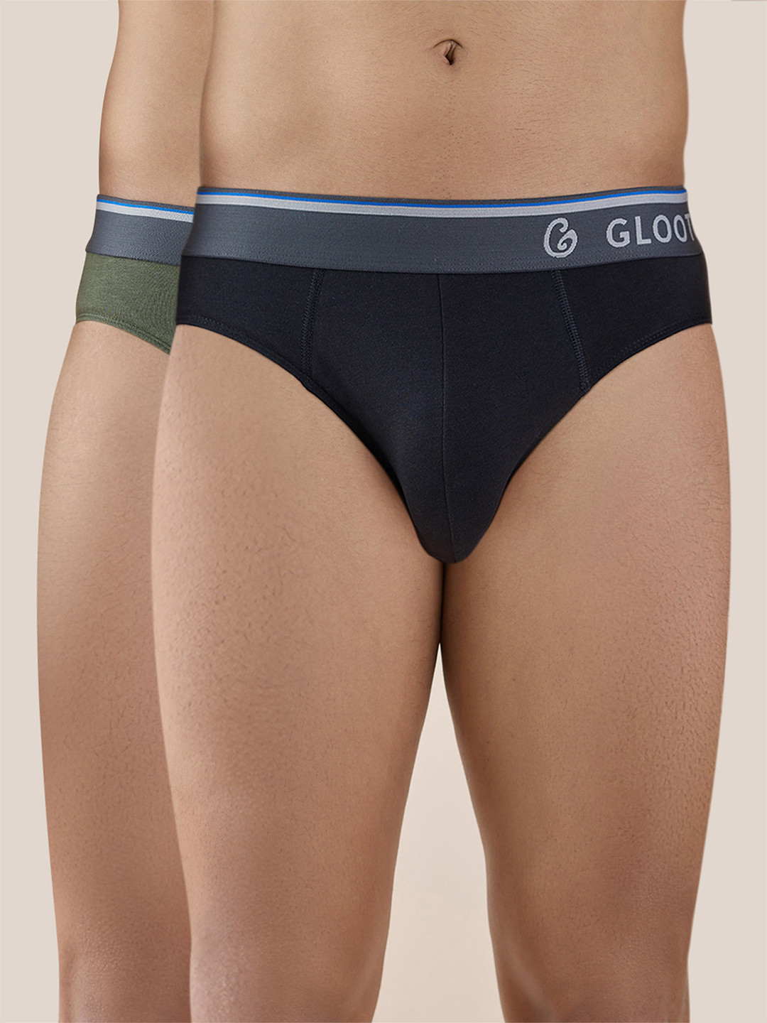 

Gloot Men Pack Of 2 Anti-Odour Basic Briefs, Green
