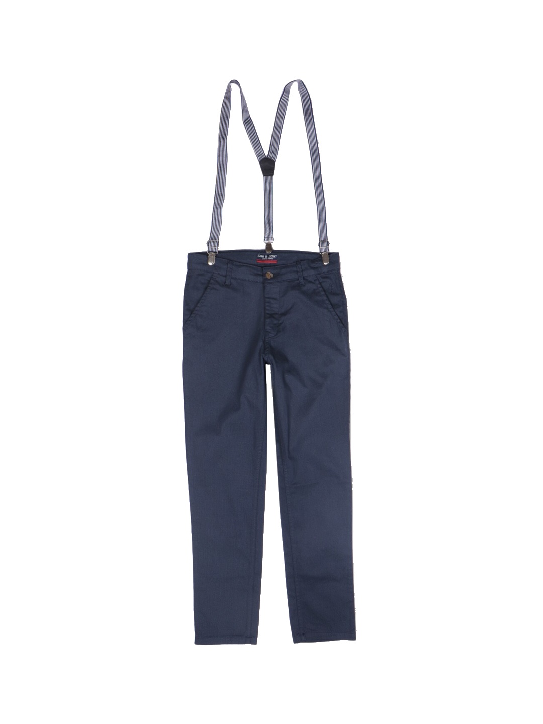 

Gini and Jony Boys Mid-Rise Cotton Chinos Trousers, Navy blue