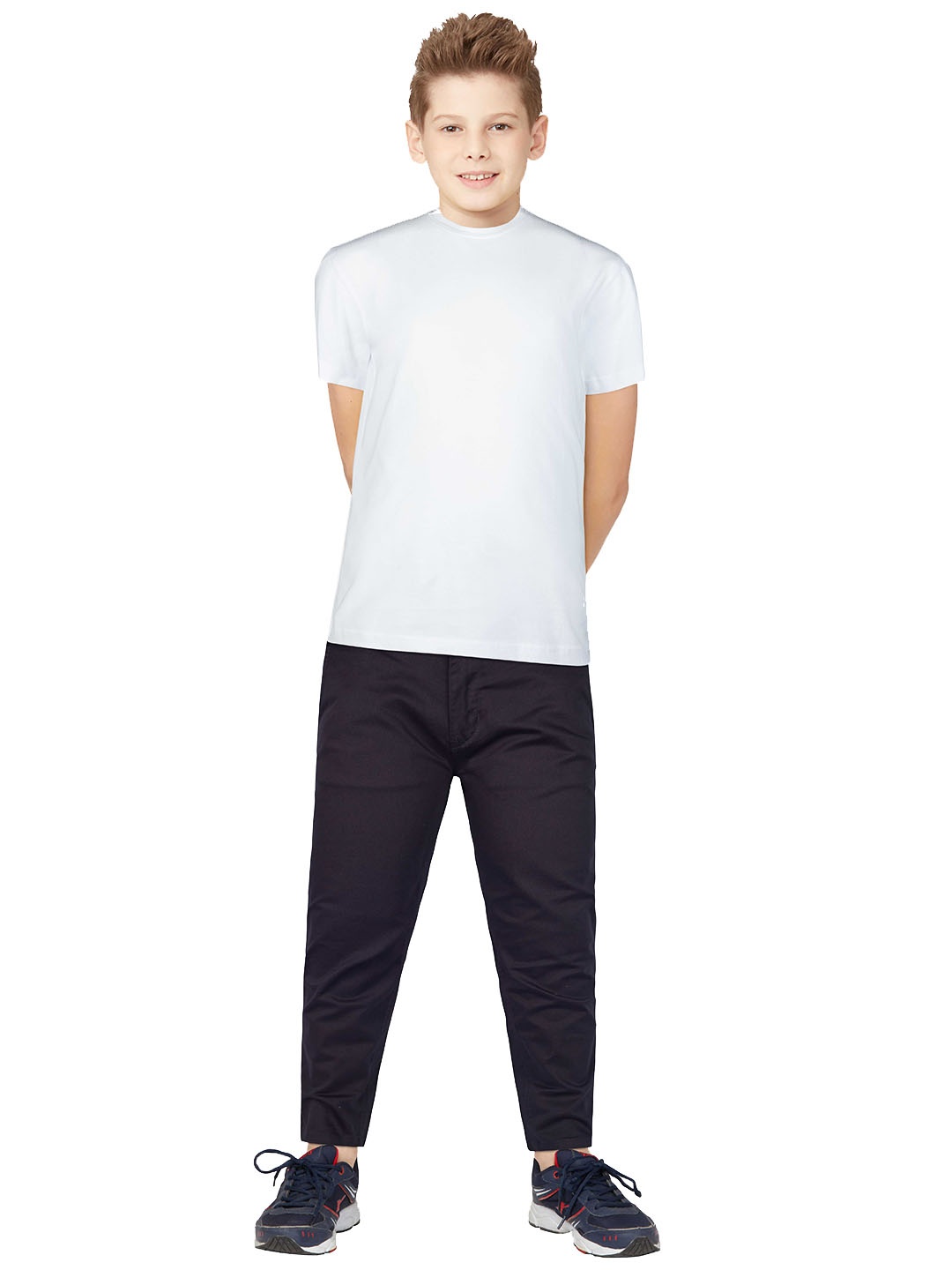 

Gini and Jony Boys Mid-Rise Cotton Trousers, Brown