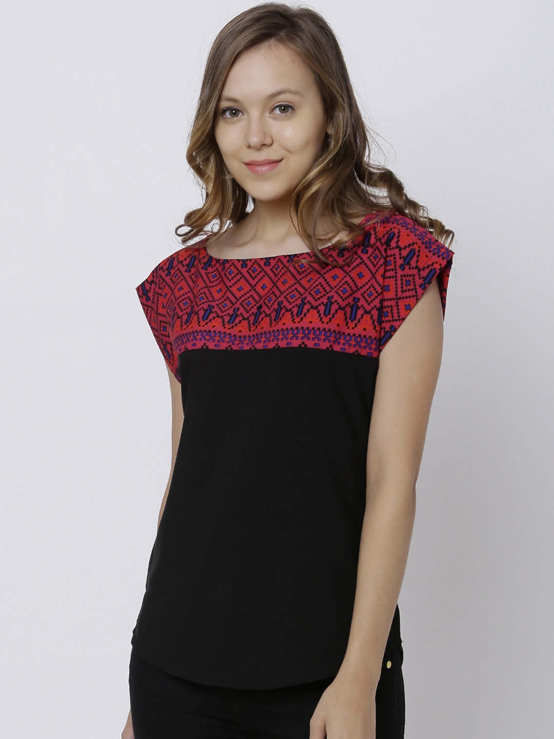 

Tokyo Talkies Women Black Printed Top