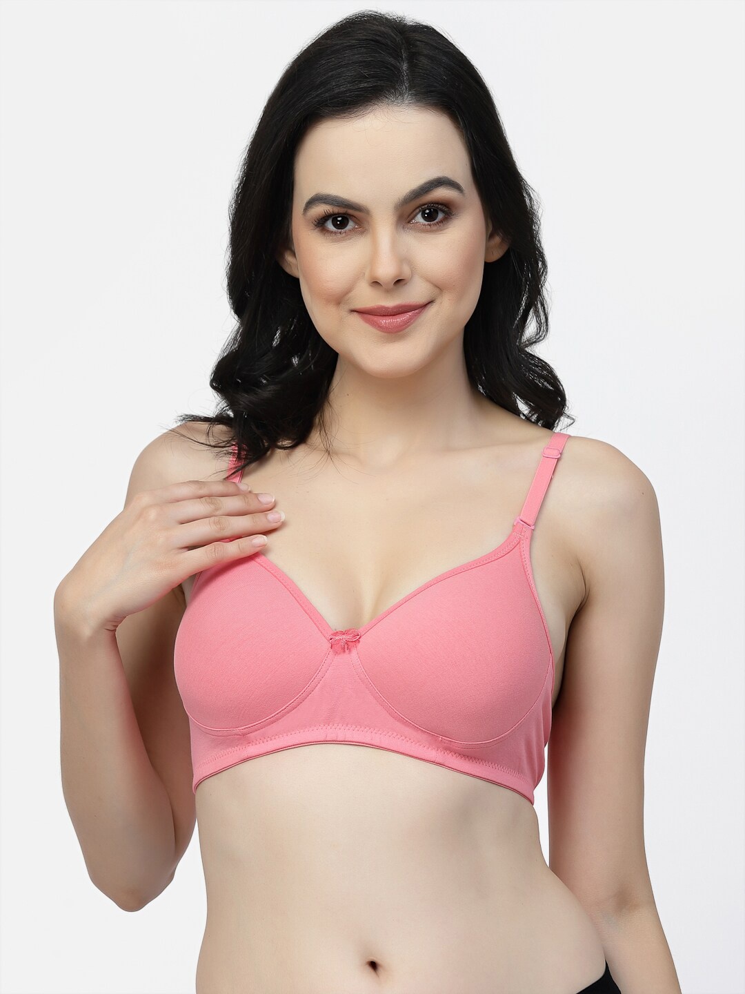 

Floret Full Coverage Lightly Padded Non-Wired Super Support T-Shirt Bra, Rose