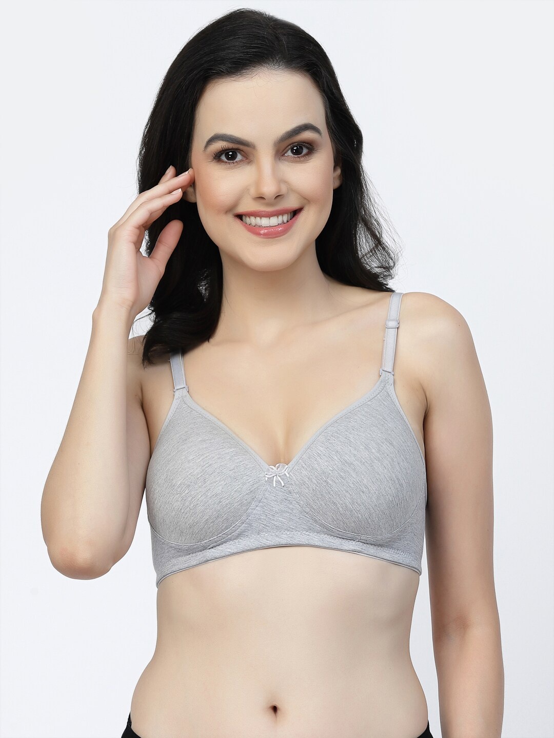 

Floret Full Coverage Lightly Padded Non-Wired Super Support T-Shirt Bra, Grey