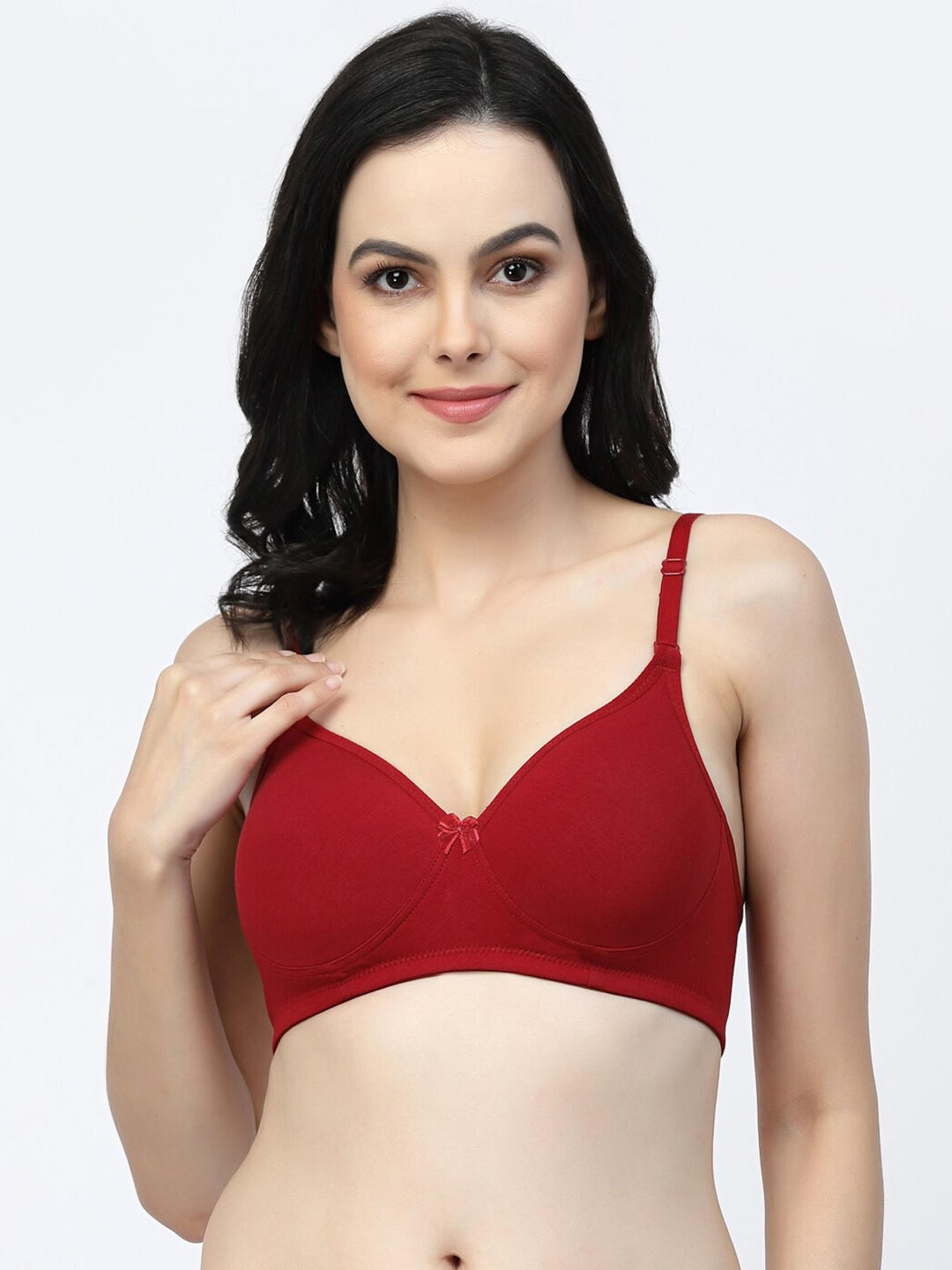 

Floret Full Coverage Lightly Padded Seamless All Day Comfort T-shirt Bra, Maroon