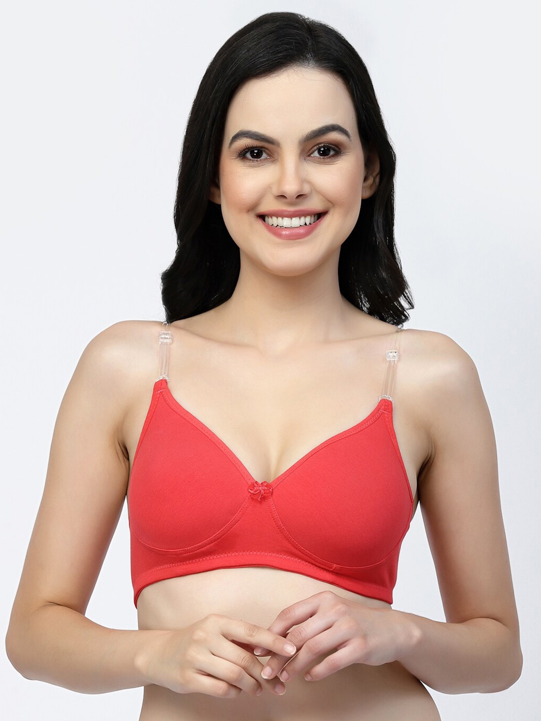 

Floret Full Coverage Lightly Padded Seamless All Day Comfort T-shirt Bra, Red