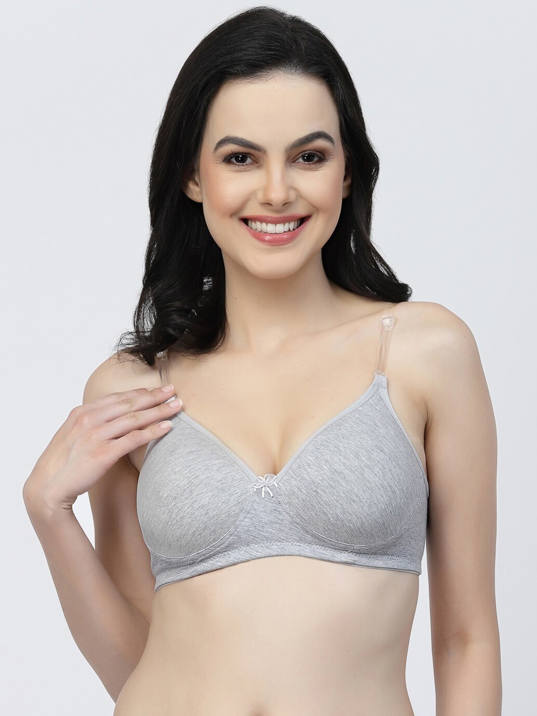 

Floret Full Coverage Lightly Padded Seamless All Day Comfort T-shirt Bra, Grey