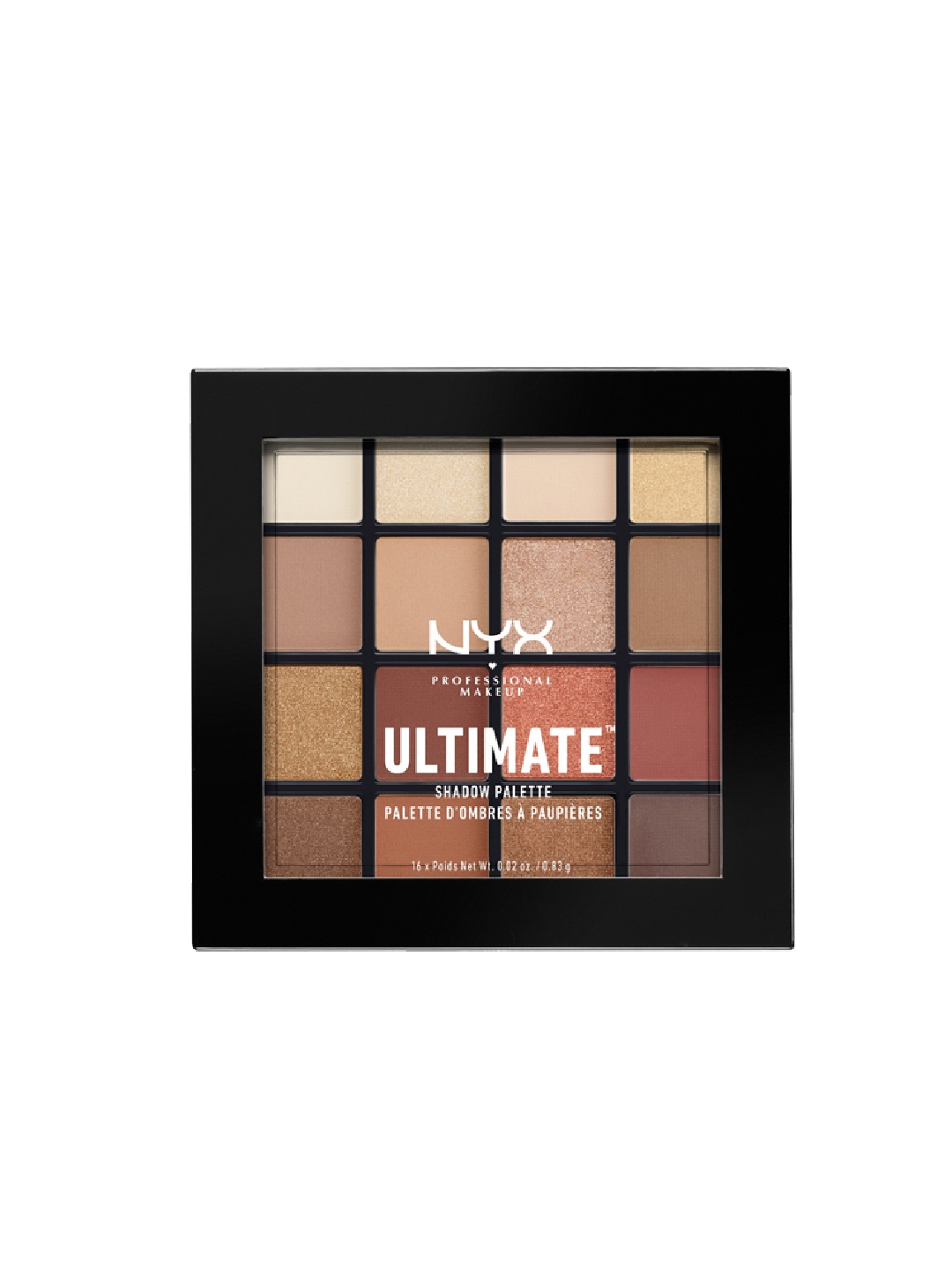 

NYX PROFESSIONAL MAKEUP Ultimate 16 Shades Eyeshadow Palette 13.28g - Warm Neutrals, Nude