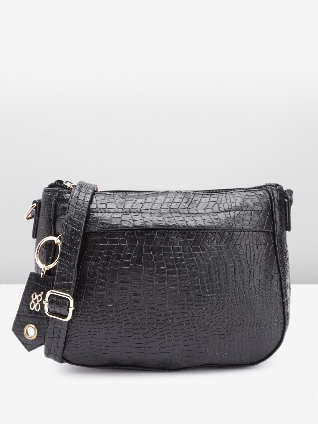 

Baggit Women Textured Sling Bag, Black