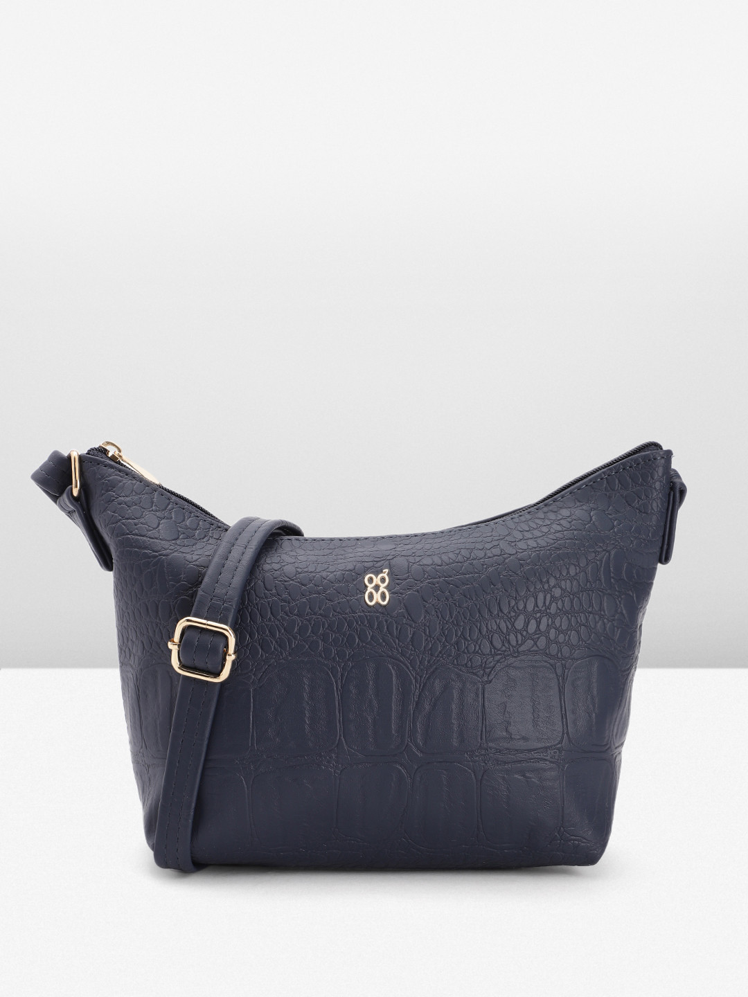 

Baggit Animal Textured Structured Sling Bag, Blue