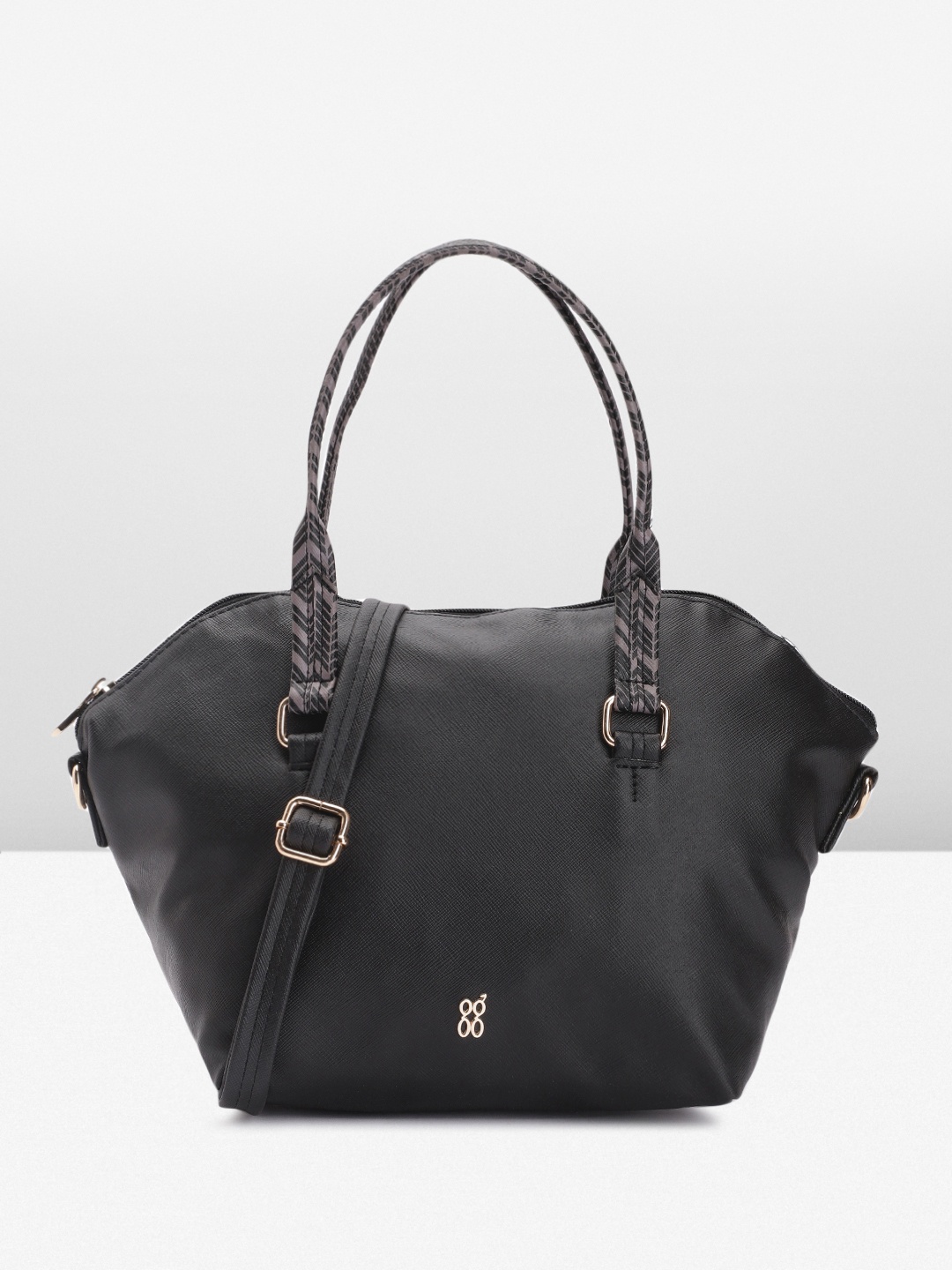 

Baggit Abstract Textured Handheld Bag, Black