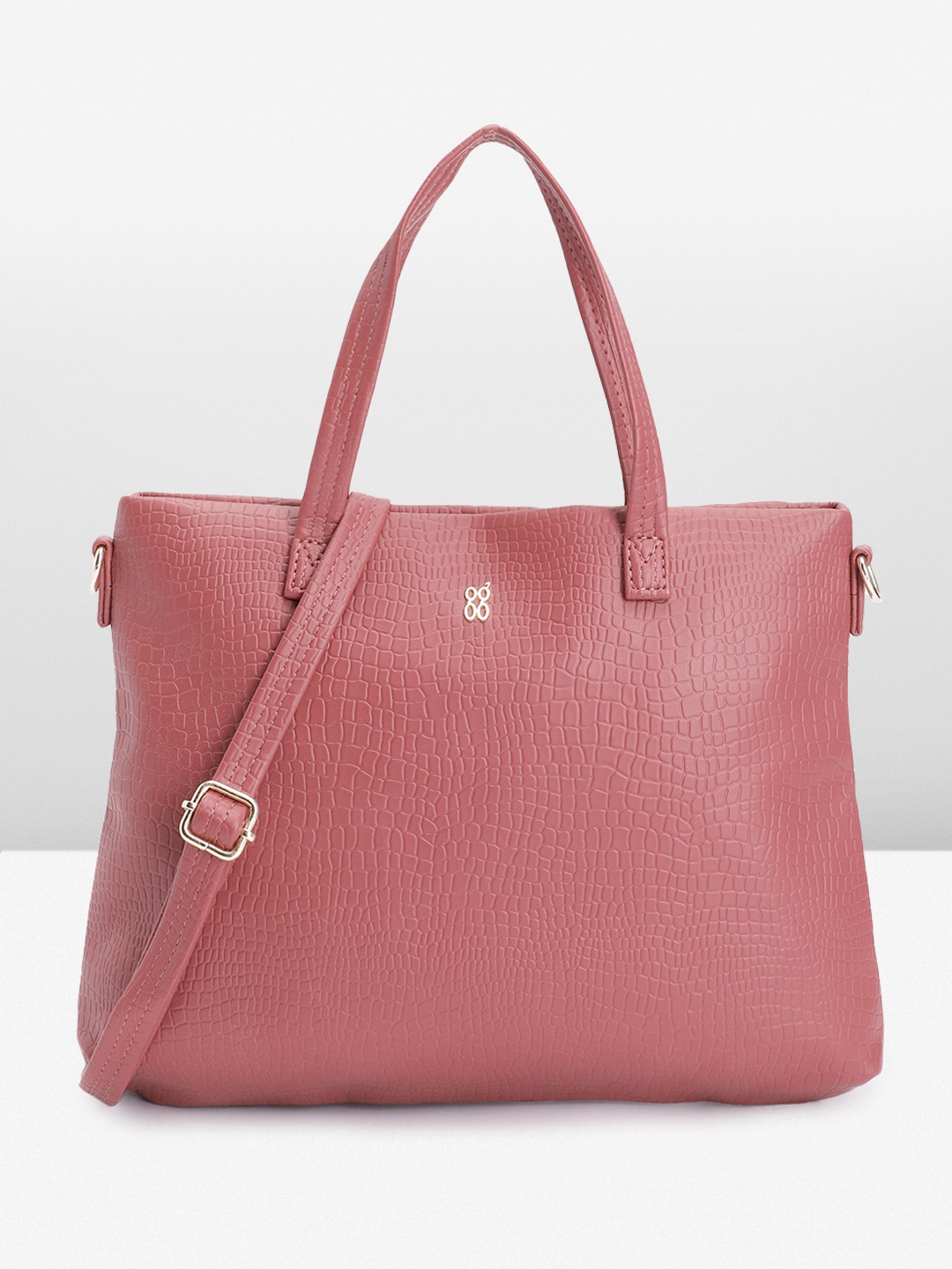 

Baggit Women Textured Handheld Bag, Pink