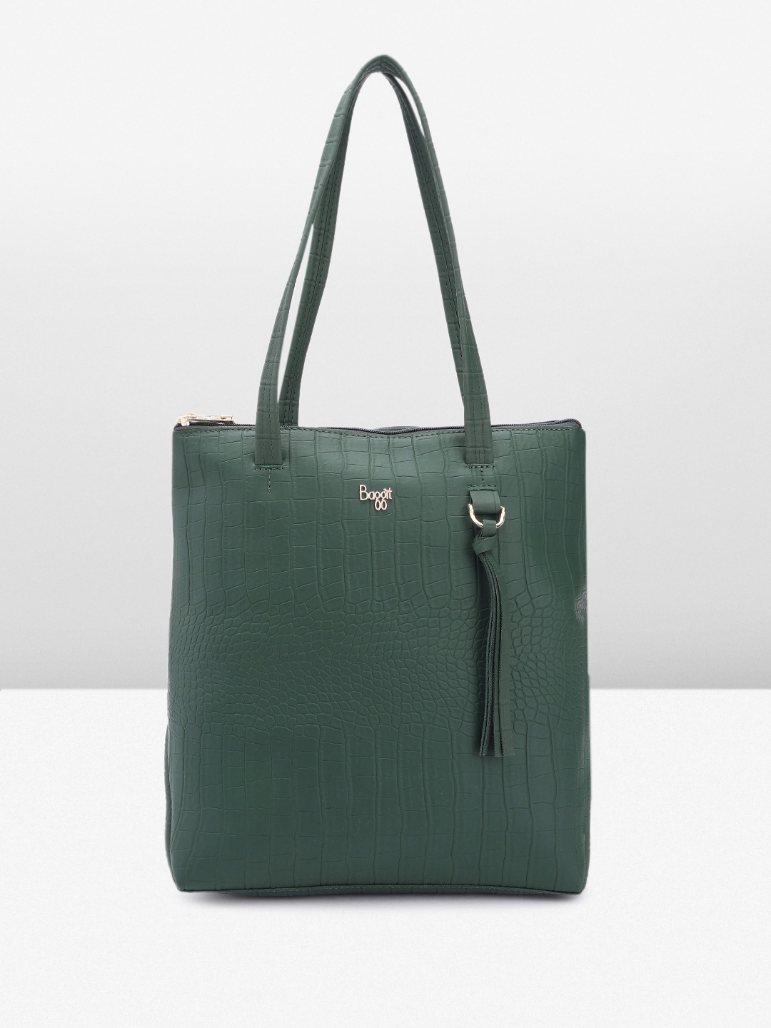 

Baggit Textured Shoulder Bag with Tasselled, Green