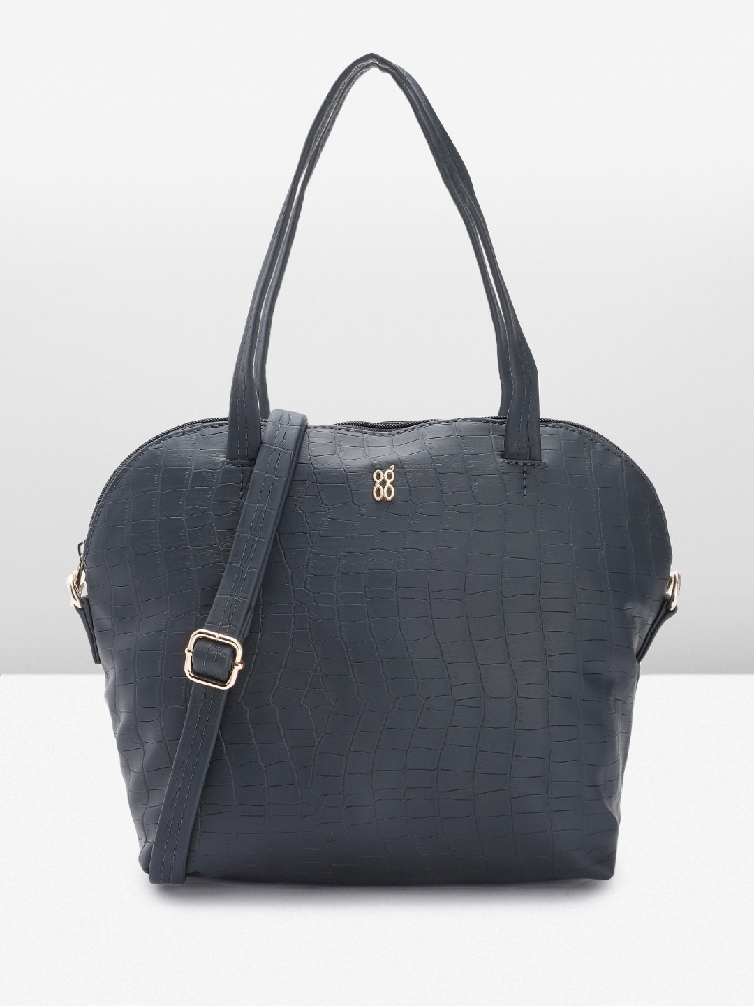 

Baggit Textured Handheld Bag, Navy blue