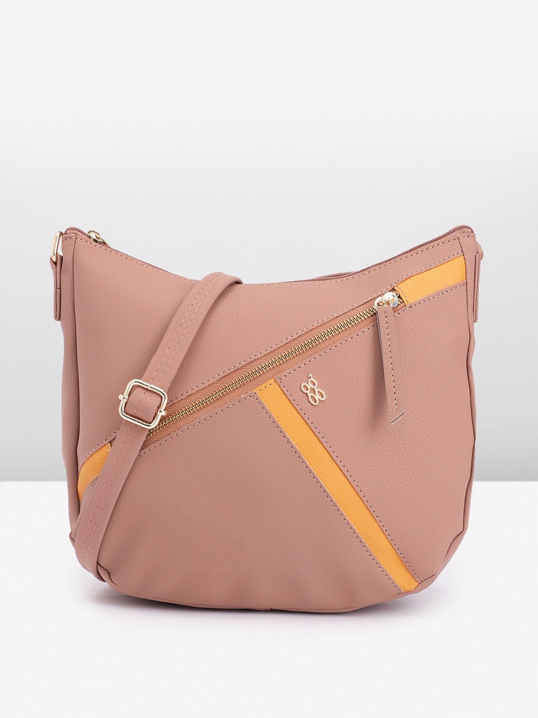 Baggit Structured Sling Bag, Mauve