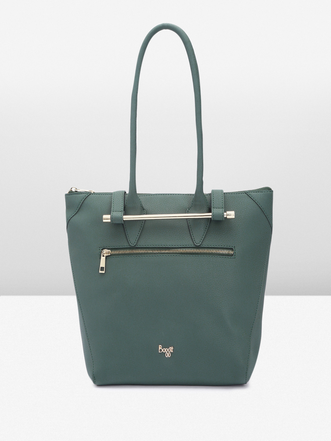 

Baggit Solid Structured Handheld Bag, Green