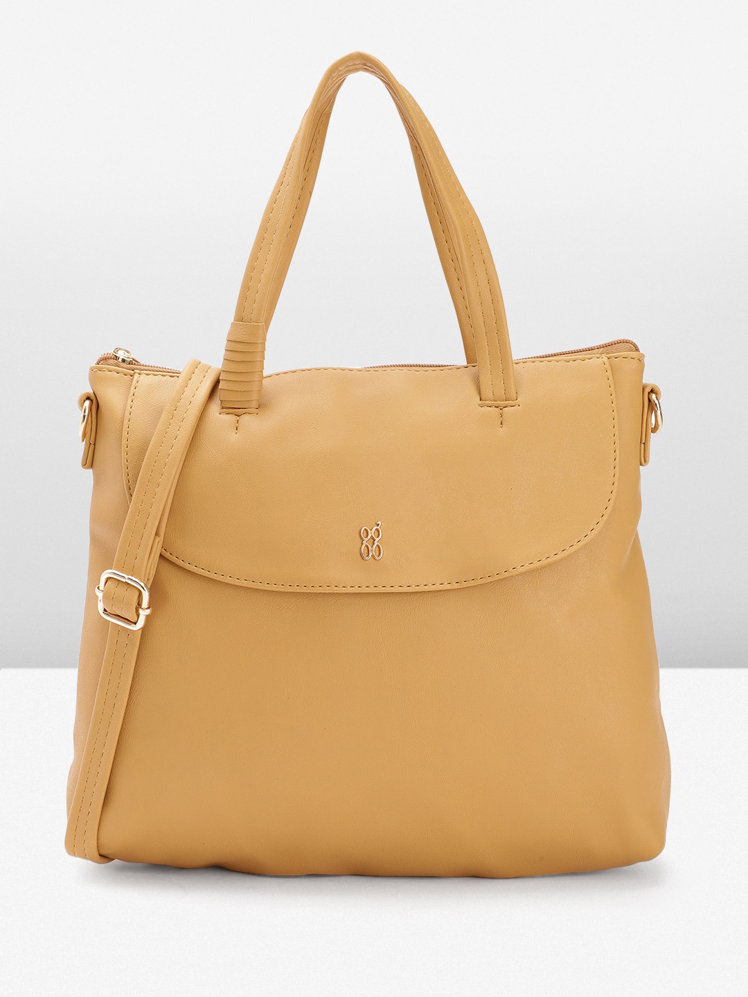 

Baggit Women Solid Handheld Bag, Yellow