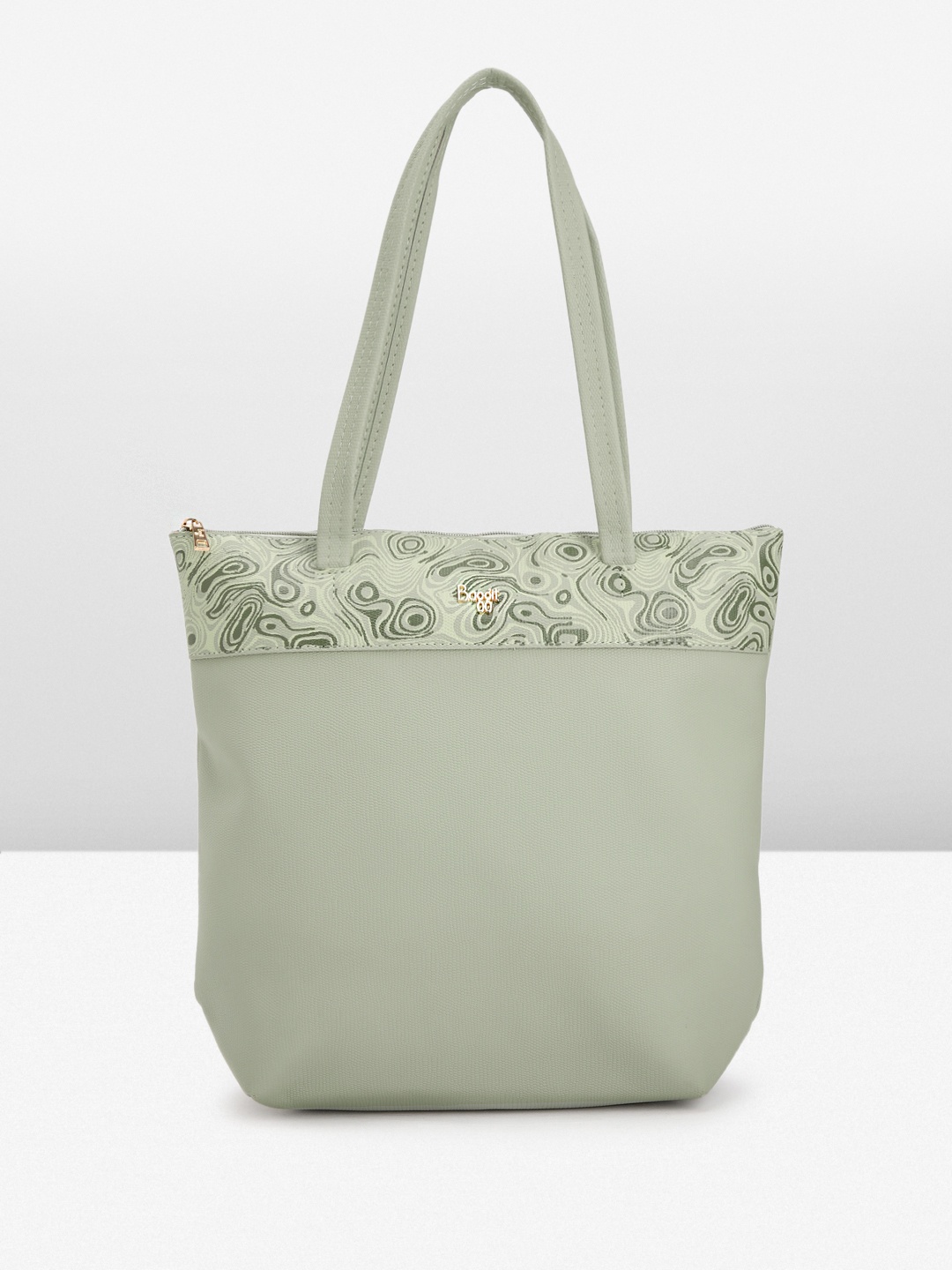 

Baggit Minimal Abstract Print PU Structured Shoulder Bag, Green