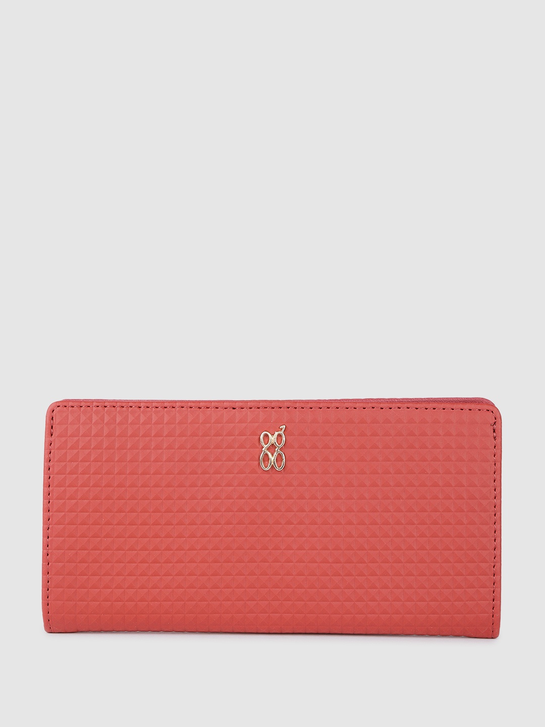 

Baggit Women Self-Design Two Fold Wallet, Red