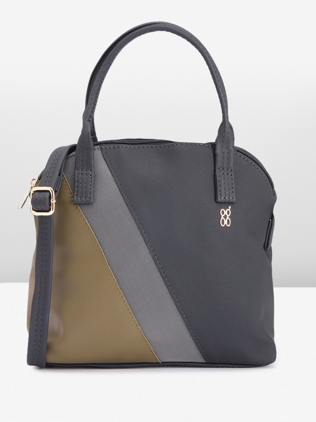 

Baggit Women Colourblocked Handheld Bag, Navy blue