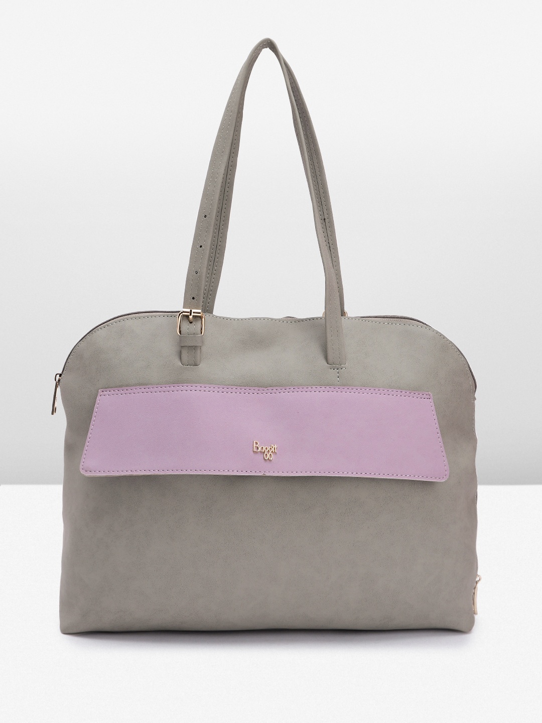 

Baggit Minimal Colourblocked Structured Shoulder Bag, Grey