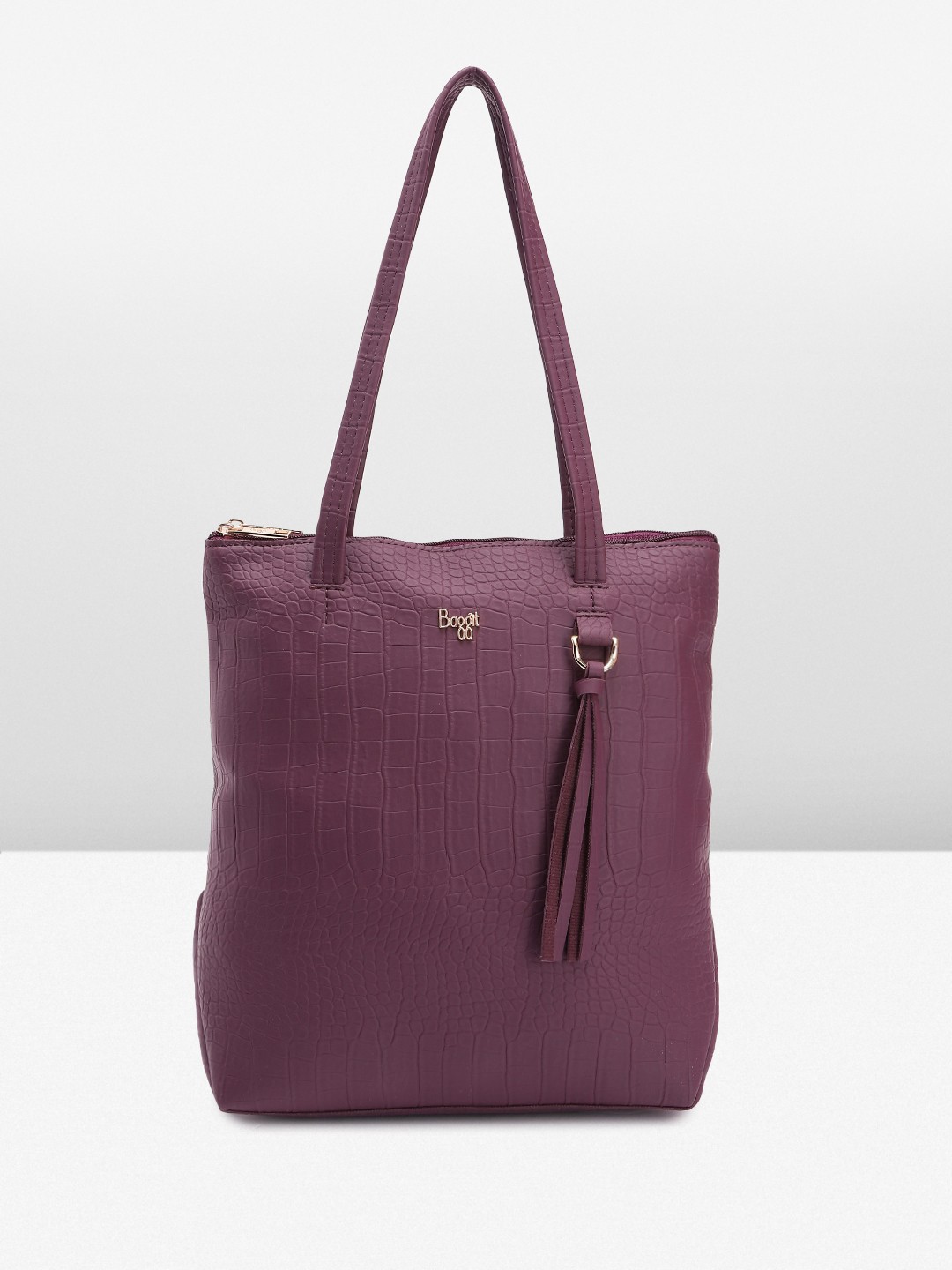 

Baggit Animal Textured Structured Shoulder Bag, Purple