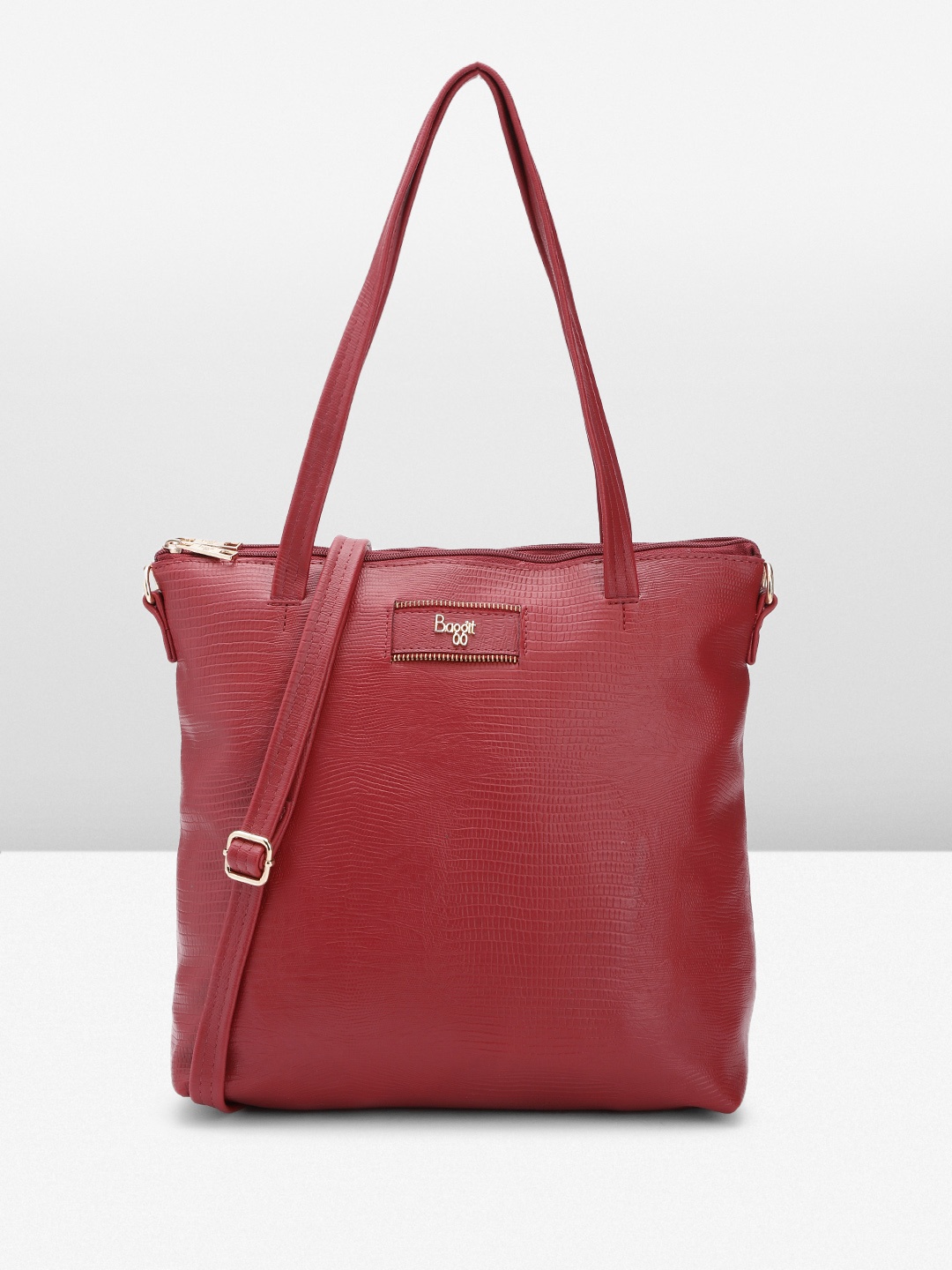 

Baggit Animal Textured Structured Shoulder Bag, Red