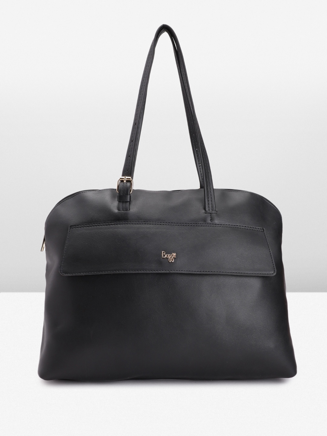 

Baggit Solid Structured Shoulder Bag, Black