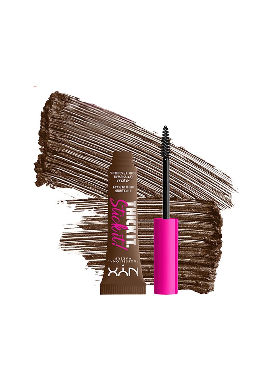 

NYX PROFESSIONAL MAKEUP Long Wear Thick It Stick It Brow Gel Mascara 7ml - Brunette 06, Brown