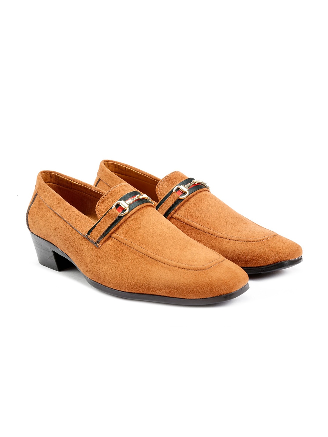 

Bxxy Men Buckled Suede Horsebit Loafers, Tan