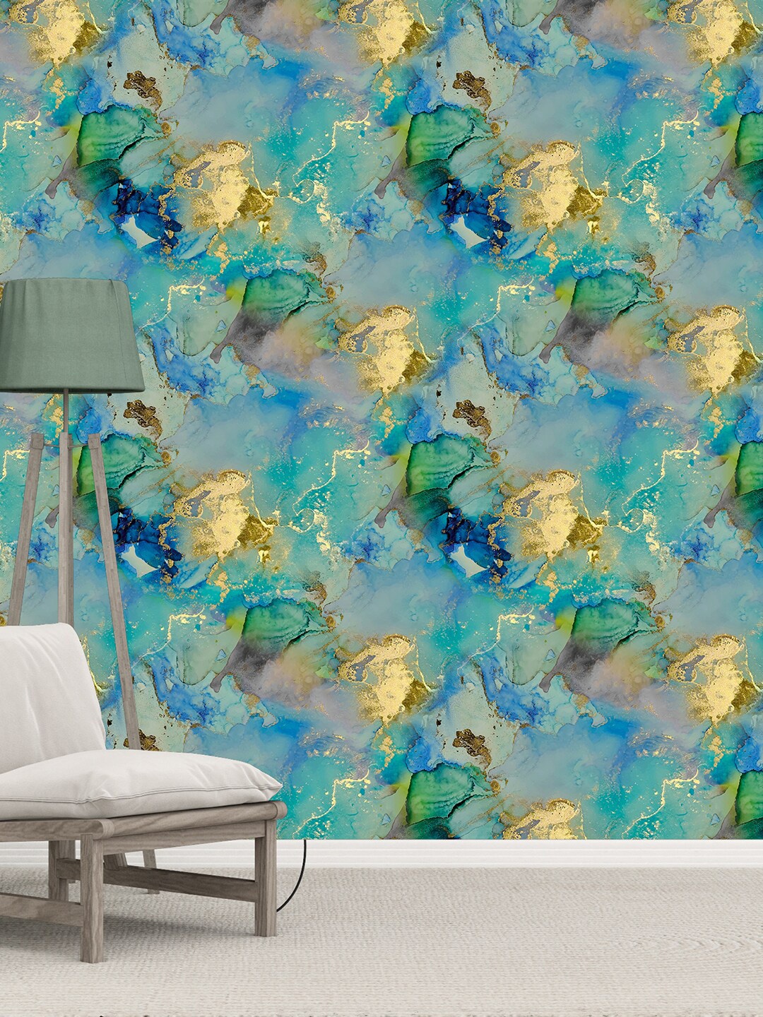 

PAPER PLANE DESIGN Blue & Green Printed Waterproof Wallpaper