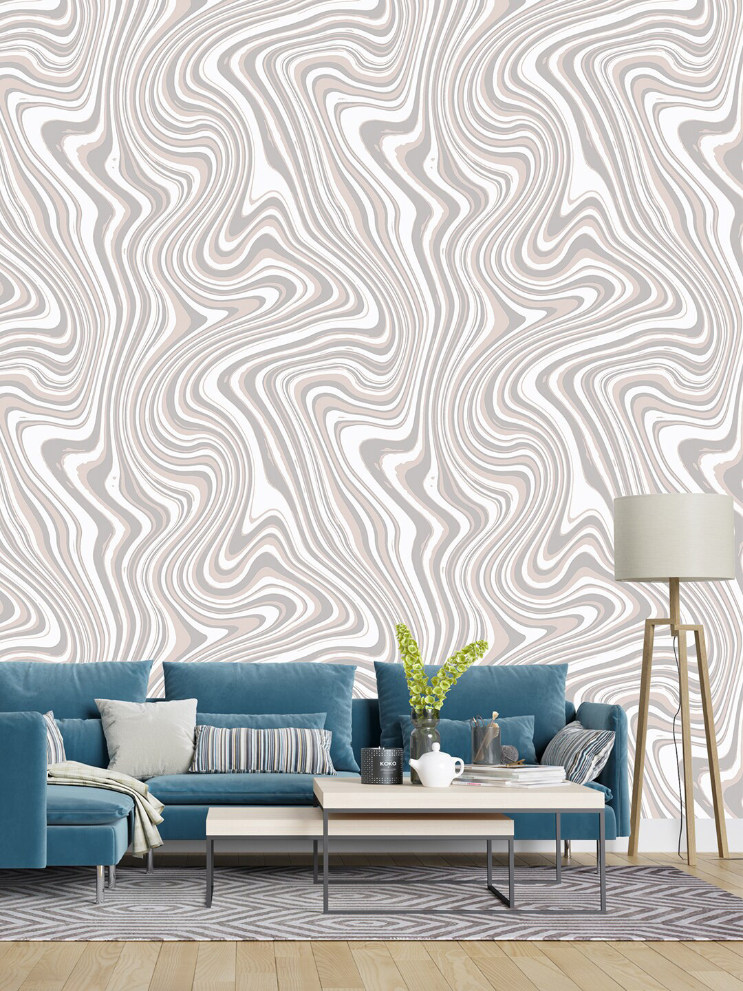 

PAPER PLANE DESIGN White & Grey Printed Waterproof Wallpaper