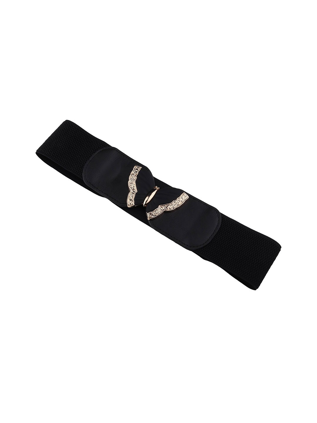 

ZORO Women Woven Design Stretchable Interlock Canvas Belt, Black