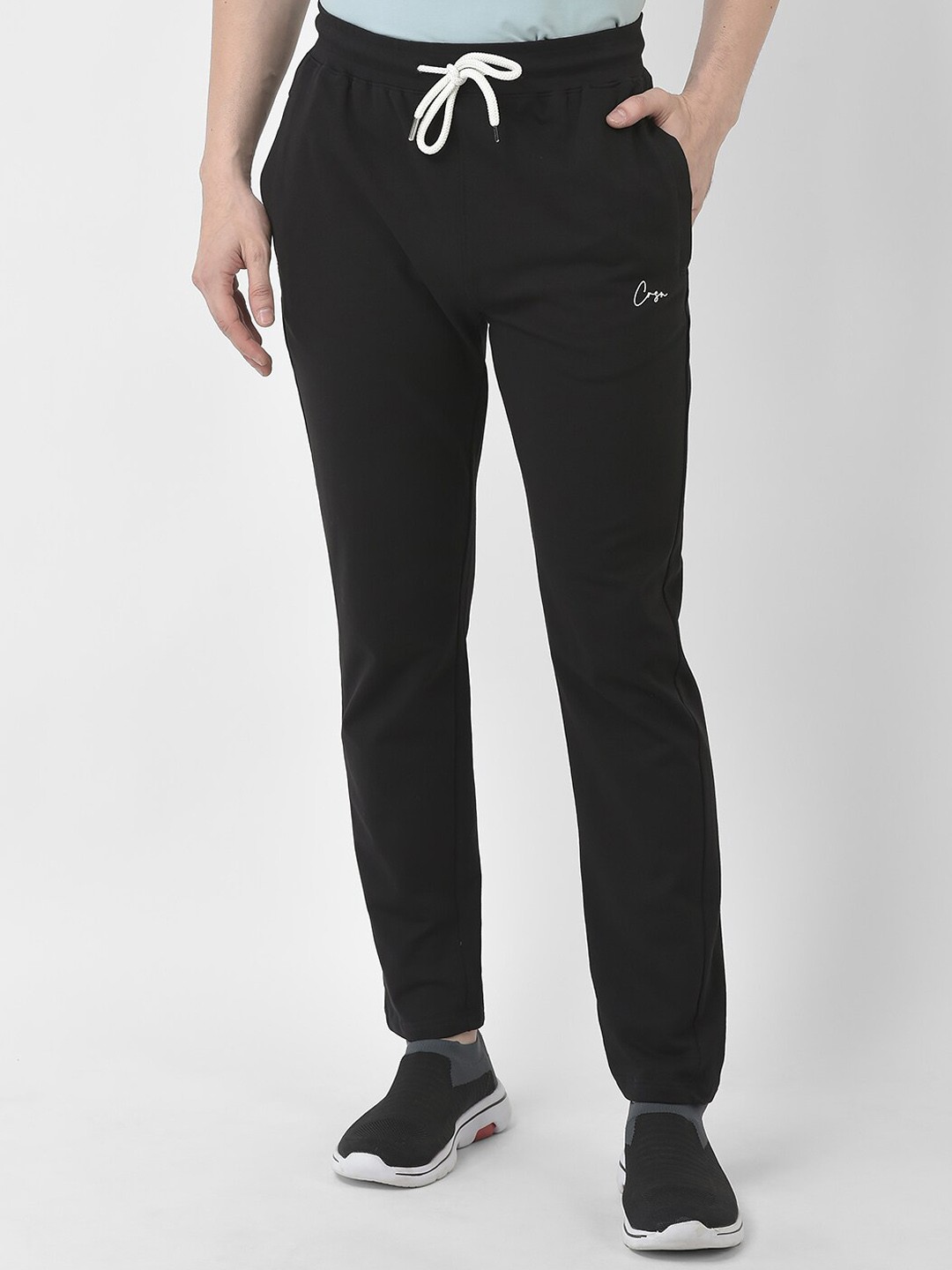 

Crimsoune Club Men Mid-Rise Sports Track Pants, Black