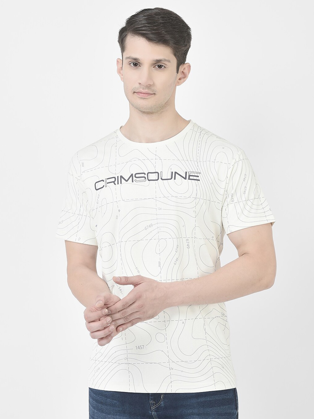 

Crimsoune Club Abstract Printed T-shirt, White